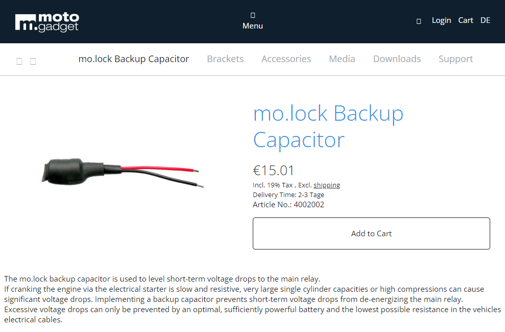 mo.lock Backup Capacitor